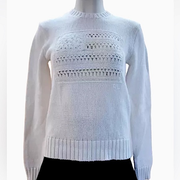 Ralph Lauren Sweaters - POLO Ralph Lauren American Flag Sweater Cotton Special Edition White Medium NEW